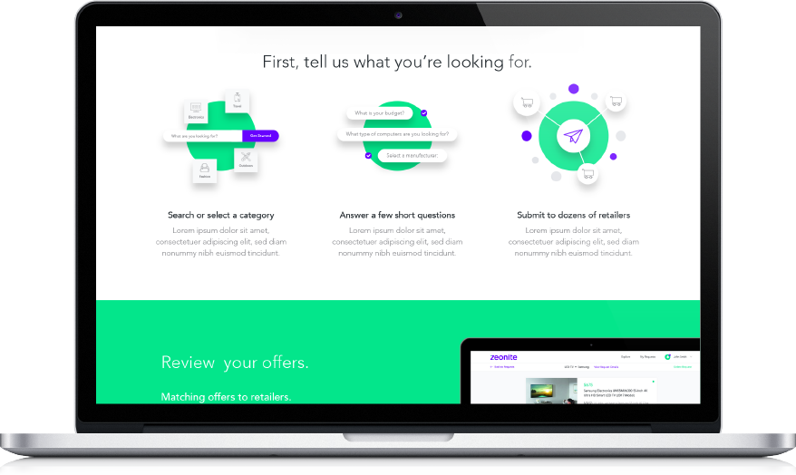 Zeonite WebApp Screen