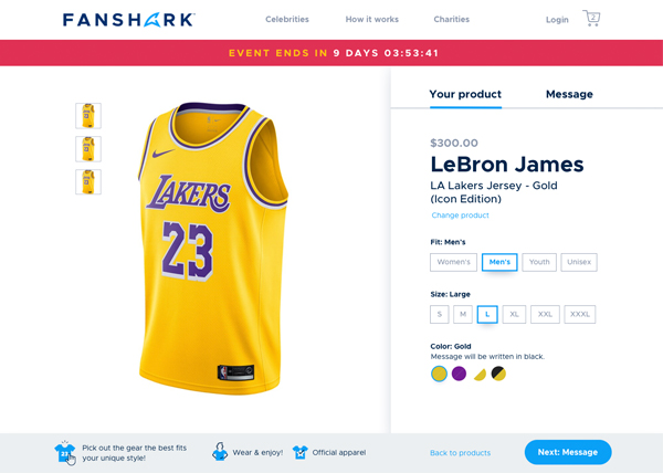 Customize Product View With Jersey Selected