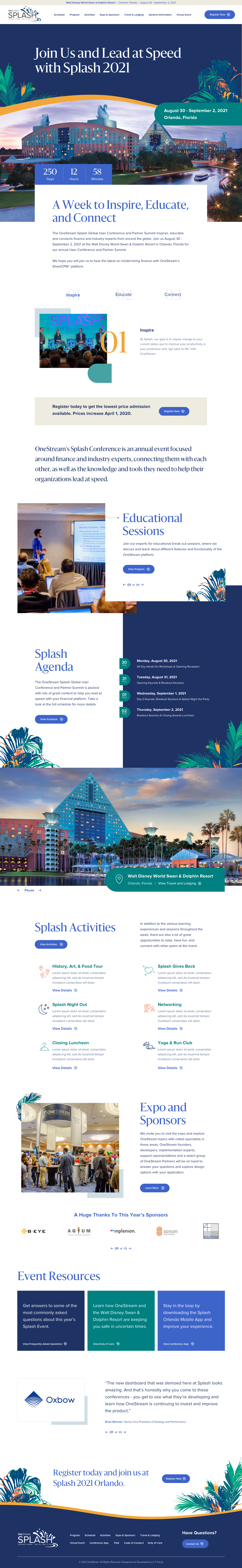 Splash Homepage